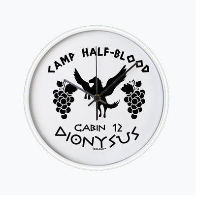 Camp Half Blood Cabin 12 Dionysus 10 Inch Round Wall Clock  by TooLoud