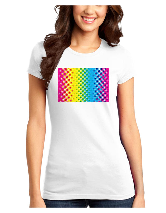 CMY Graphic Rainbow Juniors T-Shirt-Womens Juniors T-Shirt-TooLoud-White-Juniors Fitted XS-Davson Sales