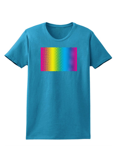 CMY Graphic Rainbow Womens Dark T-Shirt-TooLoud-Turquoise-X-Small-Davson Sales