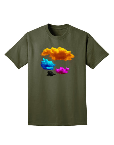 CMYK Clouds Adult Dark T-Shirt-Mens T-Shirt-TooLoud-Military-Green-Small-Davson Sales