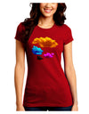 CMYK Clouds Juniors Crew Dark T-Shirt-T-Shirts Juniors Tops-TooLoud-Red-Juniors Fitted Small-Davson Sales