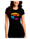 CMYK Clouds Juniors Crew Dark T-Shirt-T-Shirts Juniors Tops-TooLoud-Black-Juniors Fitted Small-Davson Sales