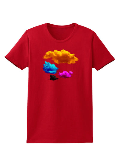 CMYK Clouds Womens Dark T-Shirt-TooLoud-Red-X-Small-Davson Sales