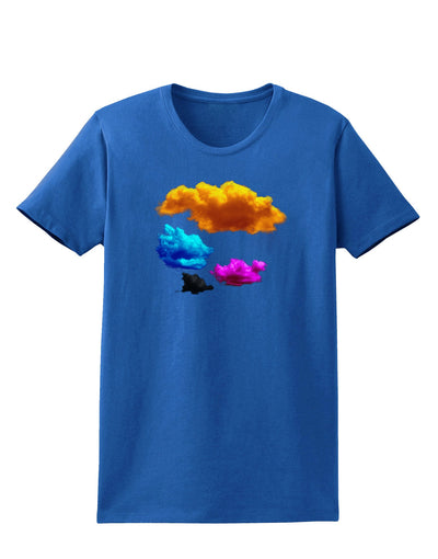 CMYK Clouds Womens Dark T-Shirt-TooLoud-Royal-Blue-X-Small-Davson Sales