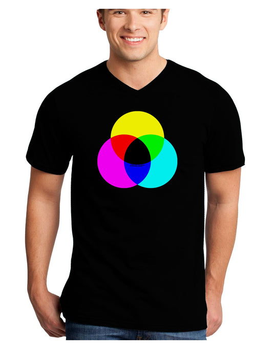 CMYK Color Model Adult Dark V-Neck T-Shirt by TooLoud-Mens V-Neck T-Shirt-TooLoud-Black-Small-Davson Sales