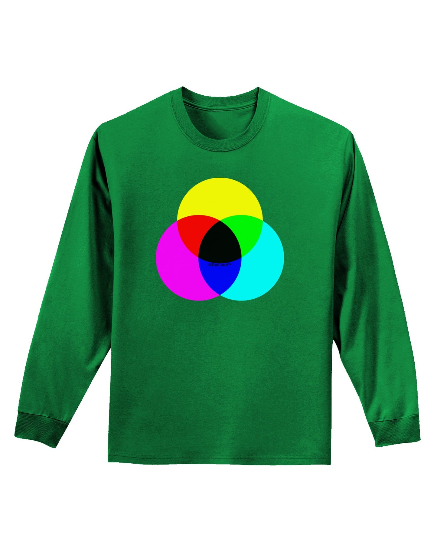 CMYK Color Model Adult Long Sleeve Dark T-Shirt by TooLoud-TooLoud-Kelly-Green-Small-Davson Sales