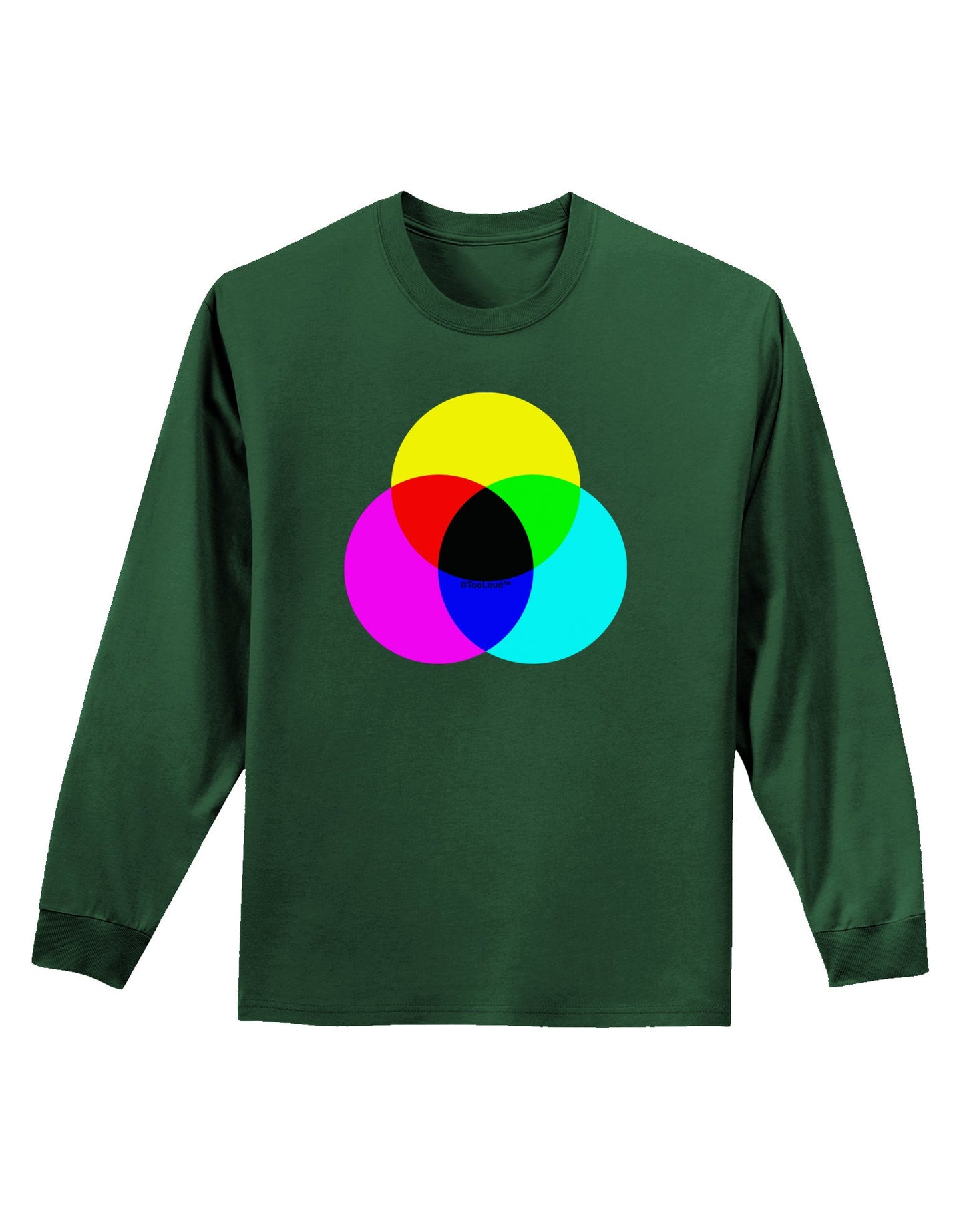 CMYK Color Model Adult Long Sleeve Dark T-Shirt by TooLoud-TooLoud-Dark-Green-Small-Davson Sales