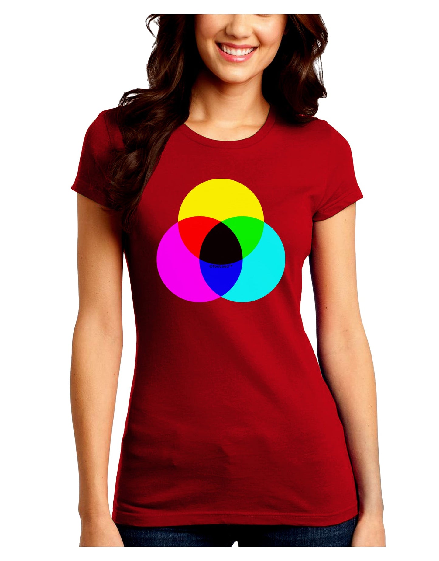 CMYK Color Model Juniors Petite Crew Dark T-Shirt by TooLoud-T-Shirts Juniors Tops-TooLoud-Red-Juniors Fitted Small-Davson Sales
