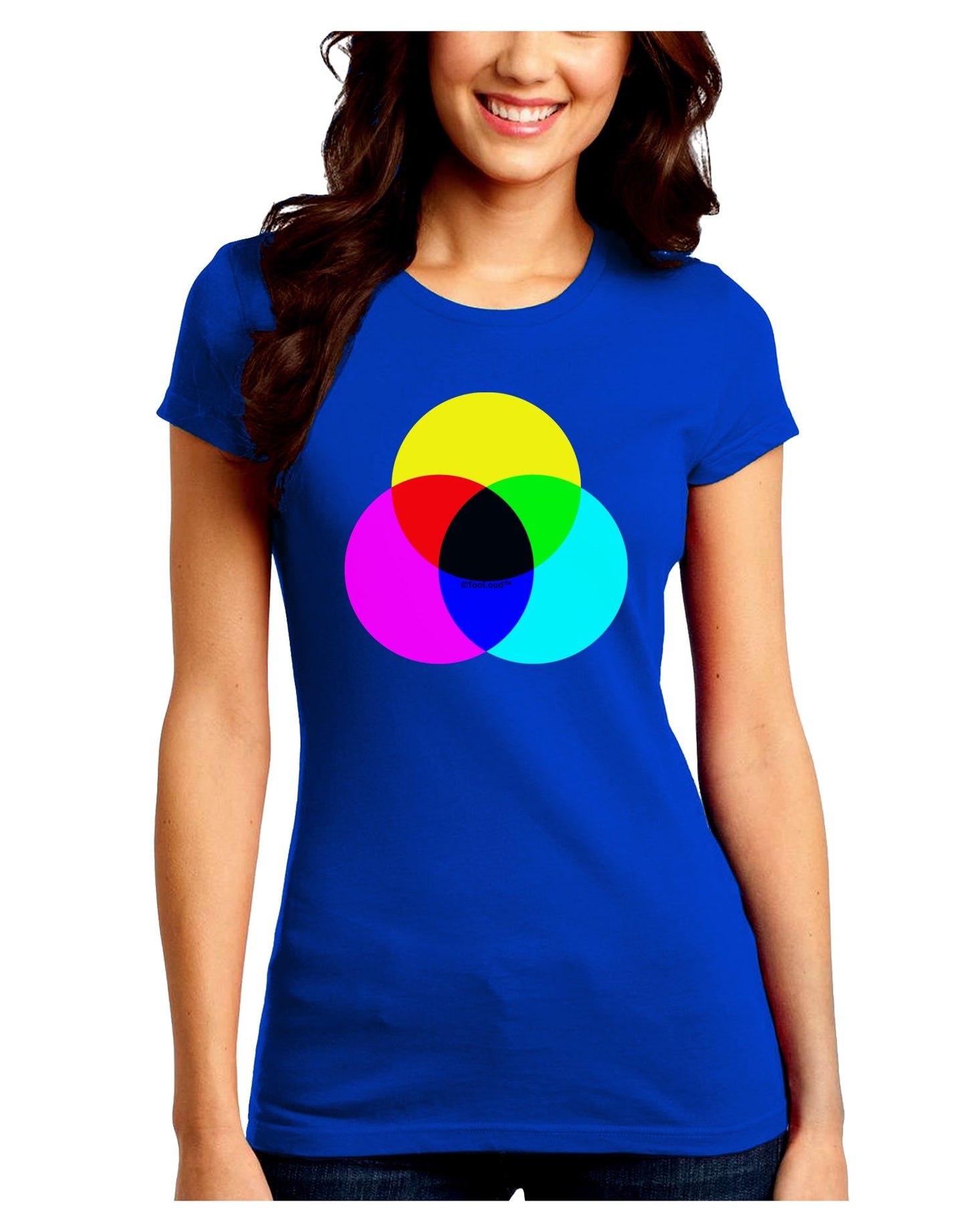 CMYK Color Model Juniors Petite Crew Dark T-Shirt by TooLoud-T-Shirts Juniors Tops-TooLoud-Royal-Blue-Juniors Fitted Small-Davson Sales