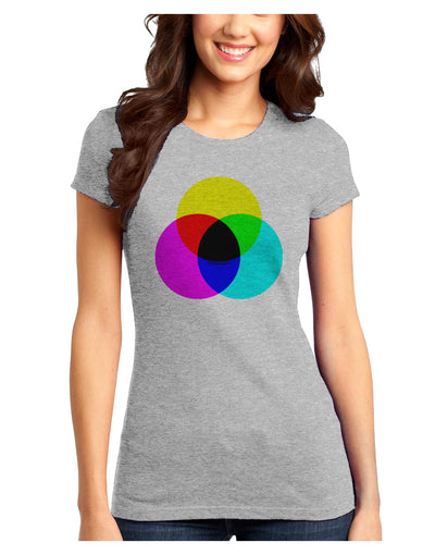 CMYK Color Model Juniors Petite T-Shirt by TooLoud-T-Shirts Juniors Tops-TooLoud-Ash-Gray-Juniors Fitted X-Small-Davson Sales