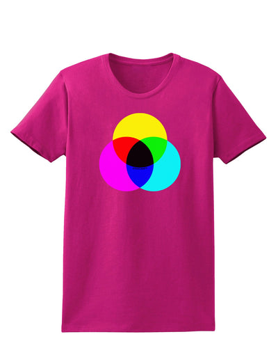 CMYK Color Model Womens Dark T-Shirt by TooLoud-Womens T-Shirt-TooLoud-Hot-Pink-Small-Davson Sales