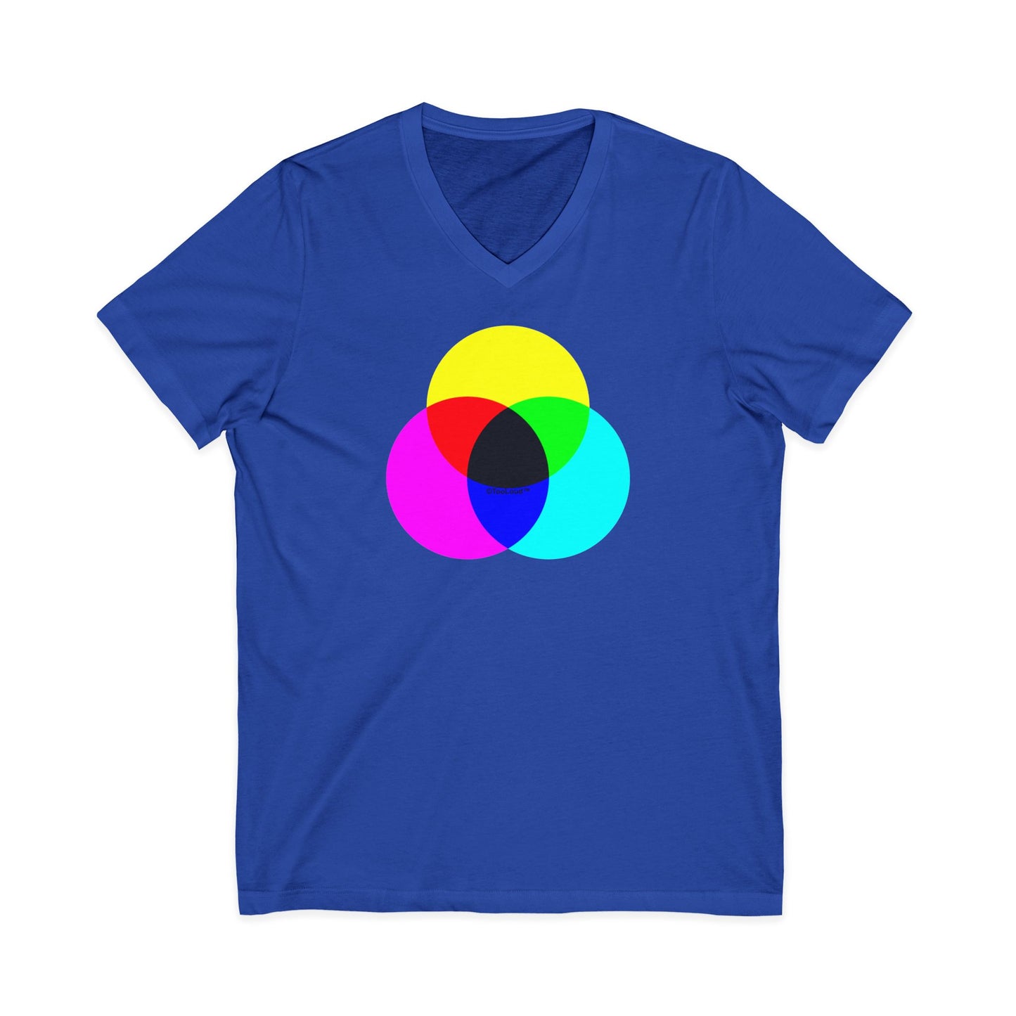 CMYK Color Model Adult Dark V-Neck T-Shirt by TOOLOUD