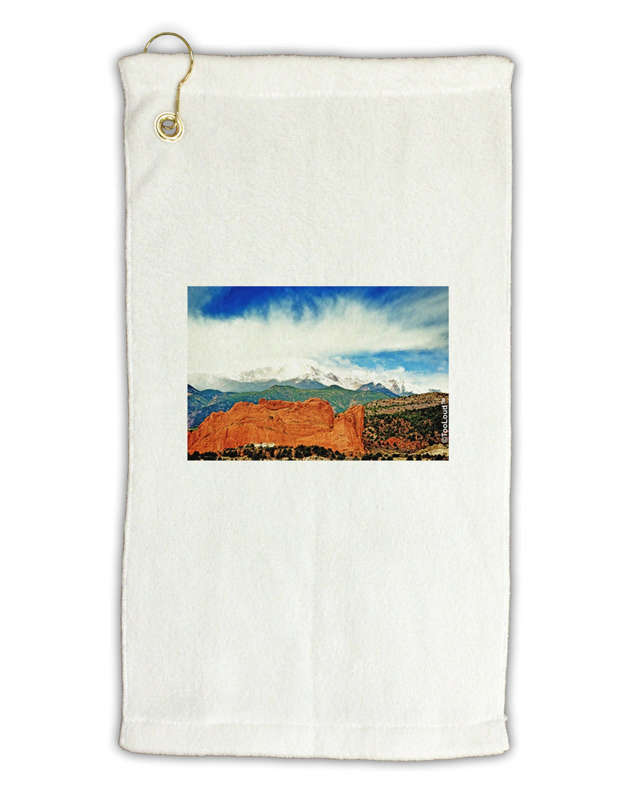 CO Beautiful View Micro Terry Gromet Golf Towel 16 x 25 inch-Golf Towel-TooLoud-White-Davson Sales