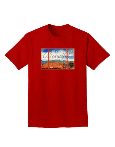 CO Beautiful View Text Adult Dark T-Shirt-Mens T-Shirt-TooLoud-Red-Small-Davson Sales