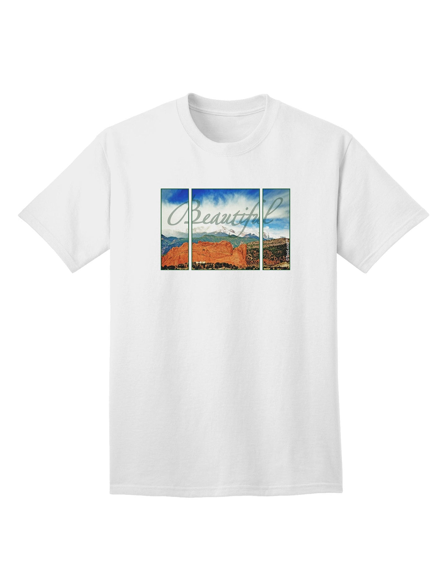 CO Beautiful View Text Adult T-Shirt-Mens T-Shirt-TooLoud-White-Small-Davson Sales