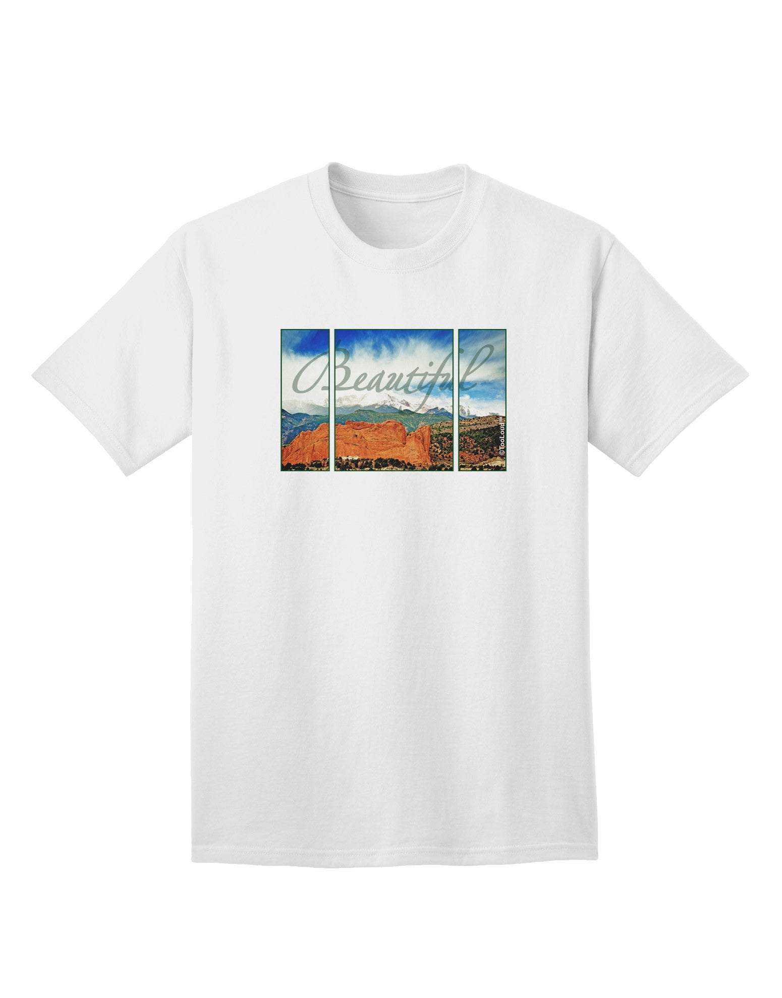 CO Beautiful View Text Adult T-Shirt-Mens T-Shirt-TooLoud-White-Small-Davson Sales