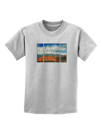 CO Beautiful View Text Childrens T-Shirt-Childrens T-Shirt-TooLoud-AshGray-X-Small-Davson Sales