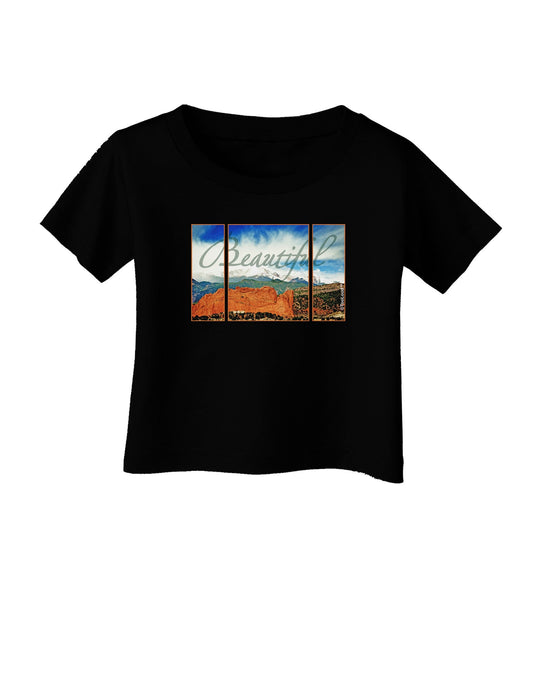 CO Beautiful View Text Infant T-Shirt Dark-Infant T-Shirt-TooLoud-Black-06-Months-Davson Sales