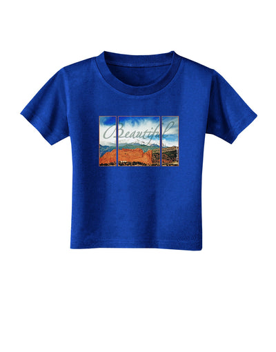 CO Beautiful View Text Toddler T-Shirt Dark-Toddler T-Shirt-TooLoud-Royal-Blue-2T-Davson Sales