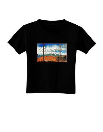 CO Beautiful View Text Toddler T-Shirt Dark-Toddler T-Shirt-TooLoud-Black-2T-Davson Sales