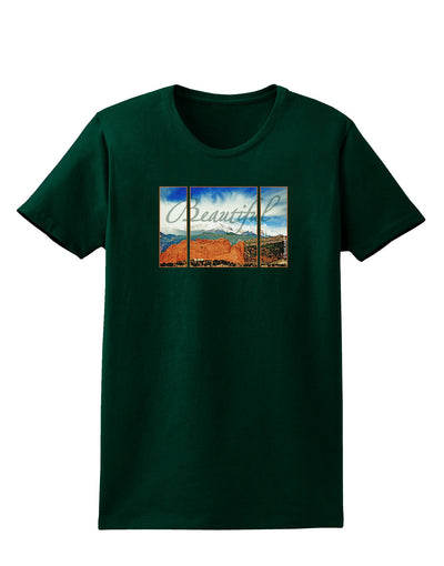 CO Beautiful View Text Womens Dark T-Shirt-Womens T-Shirt-TooLoud-Forest-Green-Small-Davson Sales