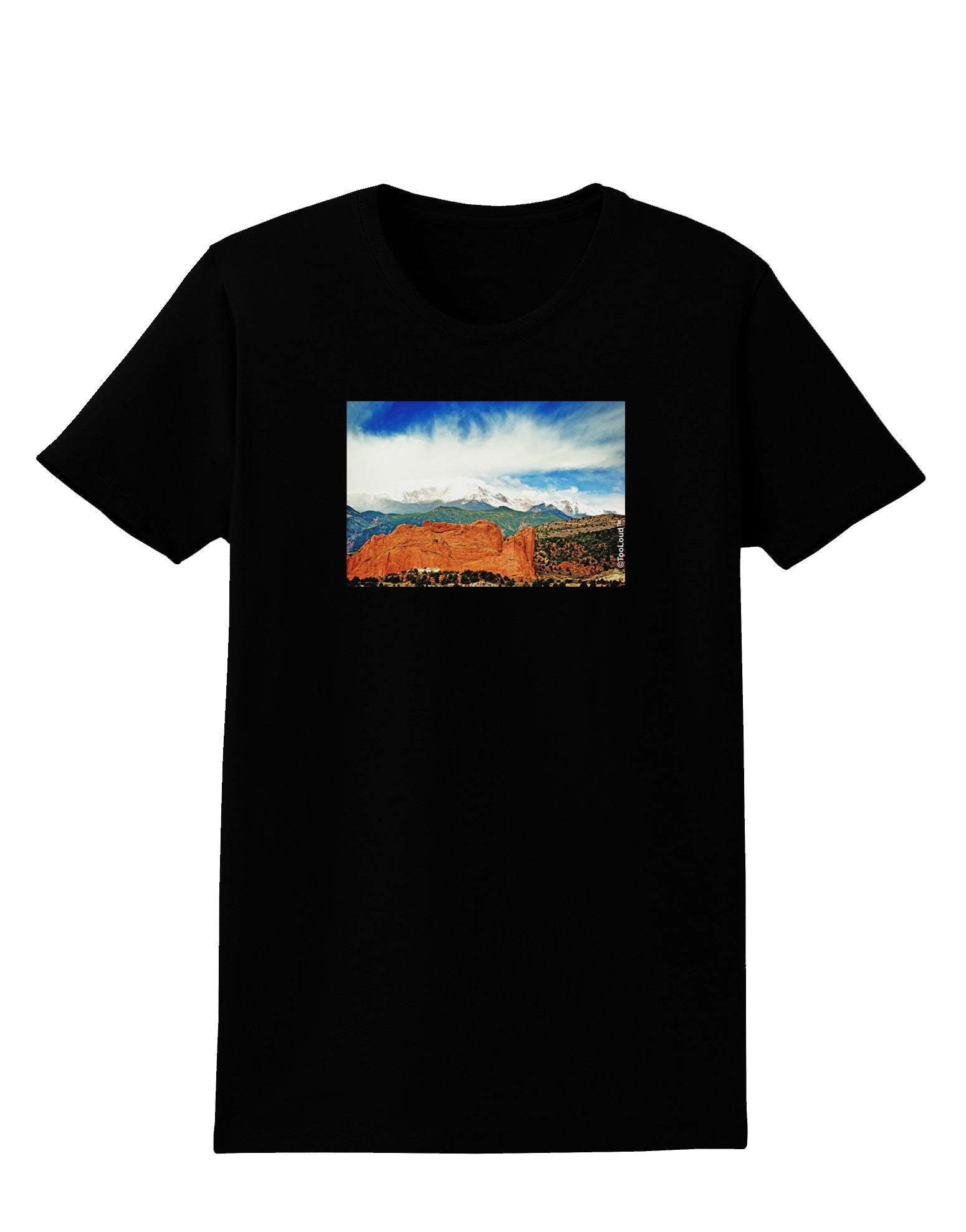 CO Beautiful View Womens Dark T-Shirt-Womens T-Shirt-TooLoud-Black-X-Small-Davson Sales