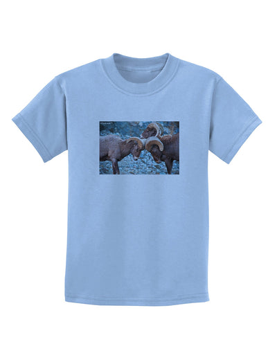 CO Bighorn Head Butt Childrens T-Shirt-Childrens T-Shirt-TooLoud-Light-Blue-X-Small-Davson Sales