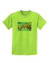 CO Bighorn Head Butt Watercolor Childrens T-Shirt-Childrens T-Shirt-TooLoud-Lime-Green-X-Small-Davson Sales