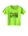 CO Bighorn Head Butt Watercolor Toddler T-Shirt-Toddler T-Shirt-TooLoud-Lime-Green-2T-Davson Sales