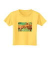 CO Bighorn Head Butt Watercolor Toddler T-Shirt-Toddler T-Shirt-TooLoud-Yellow-2T-Davson Sales