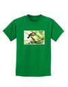 CO Chickadee Watercolor Childrens Dark T-Shirt-Childrens T-Shirt-TooLoud-Kelly-Green-X-Small-Davson Sales