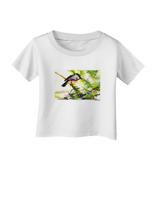 CO Chickadee Watercolor Infant T-Shirt-Infant T-Shirt-TooLoud-White-06-Months-Davson Sales