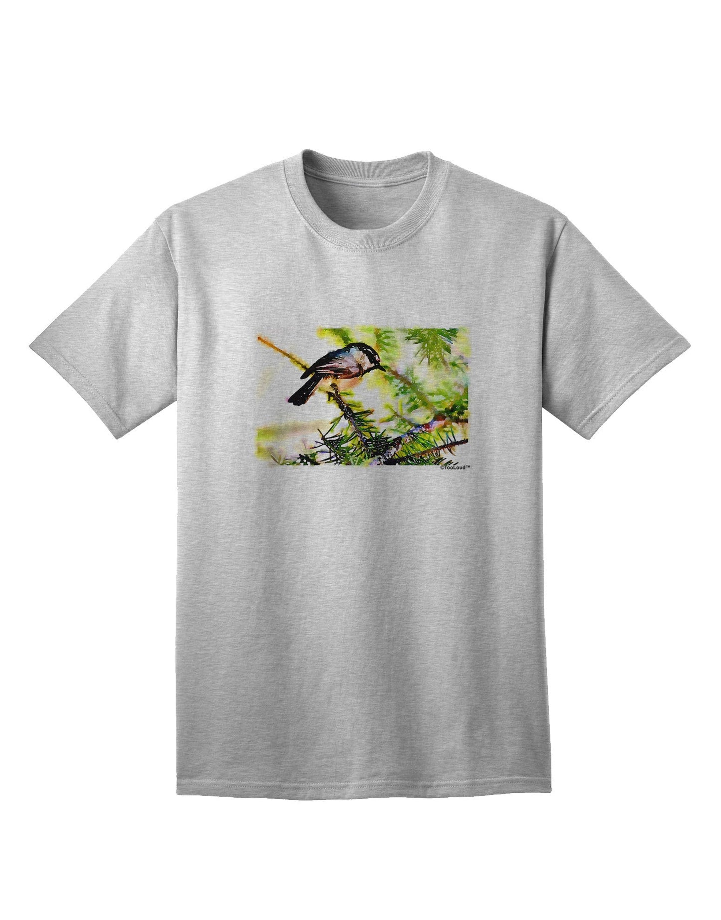 CO Chickadee Watercolor - Premium Adult T-Shirt Collection-Mens T-shirts-TooLoud-AshGray-Small-Davson Sales
