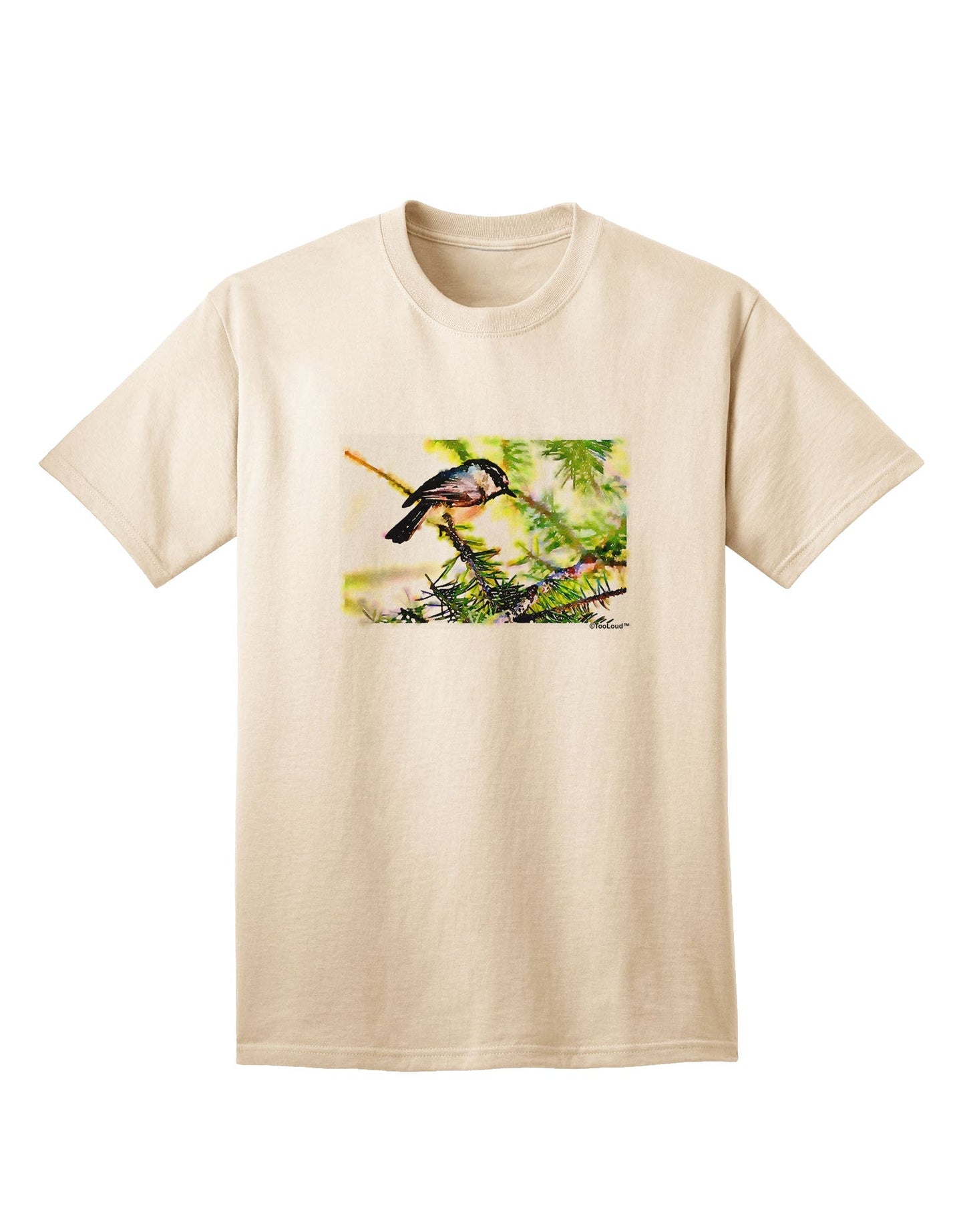 CO Chickadee Watercolor - Premium Adult T-Shirt Collection-Mens T-shirts-TooLoud-Natural-Small-Davson Sales