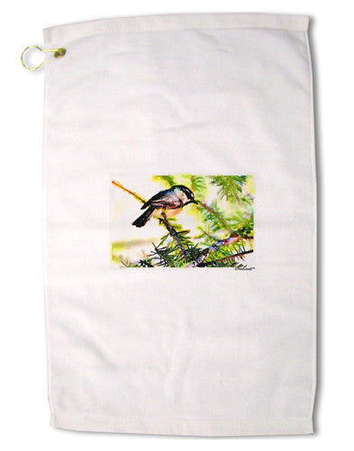 CO Chickadee Watercolor Premium Cotton Golf Towel - 16 x 25 inch-Golf Towel-TooLoud-16x25"-Davson Sales