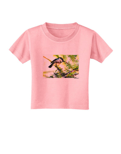 CO Chickadee Watercolor Toddler T-Shirt-Toddler T-Shirt-TooLoud-Candy-Pink-2T-Davson Sales