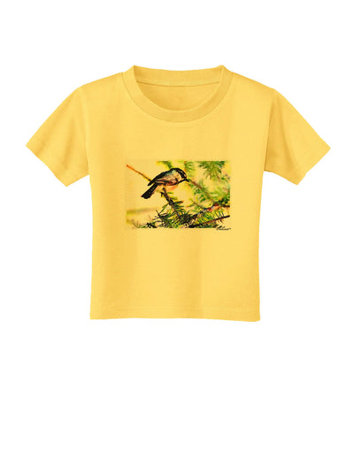 CO Chickadee Watercolor Toddler T-Shirt-Toddler T-Shirt-TooLoud-Yellow-2T-Davson Sales