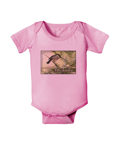 CO Chickadee with Text Baby Romper Bodysuit-Baby Romper-TooLoud-Pink-06-Months-Davson Sales