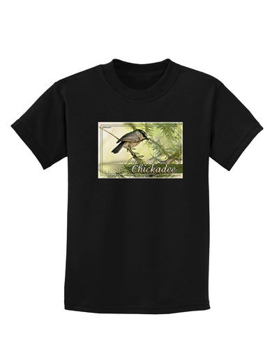 CO Chickadee with Text Childrens Dark T-Shirt-Childrens T-Shirt-TooLoud-Black-X-Small-Davson Sales