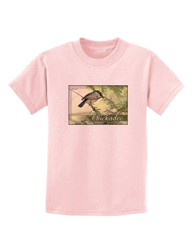 CO Chickadee with Text Childrens T-Shirt-Childrens T-Shirt-TooLoud-PalePink-X-Small-Davson Sales