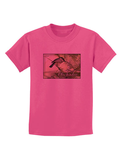 CO Chickadee with Text Childrens T-Shirt-Childrens T-Shirt-TooLoud-Sangria-X-Small-Davson Sales