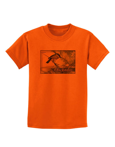 CO Chickadee with Text Childrens T-Shirt-Childrens T-Shirt-TooLoud-Orange-X-Small-Davson Sales