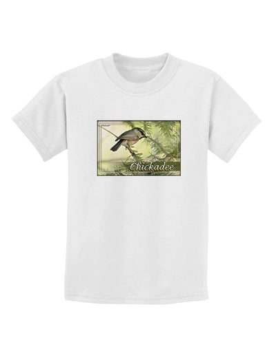 CO Chickadee with Text Childrens T-Shirt-Childrens T-Shirt-TooLoud-White-X-Small-Davson Sales