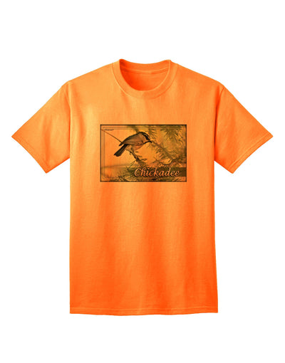 CO Chickadee with Text - Premium Adult T-Shirt Collection-Mens T-shirts-TooLoud-Neon-Orange-Small-Davson Sales