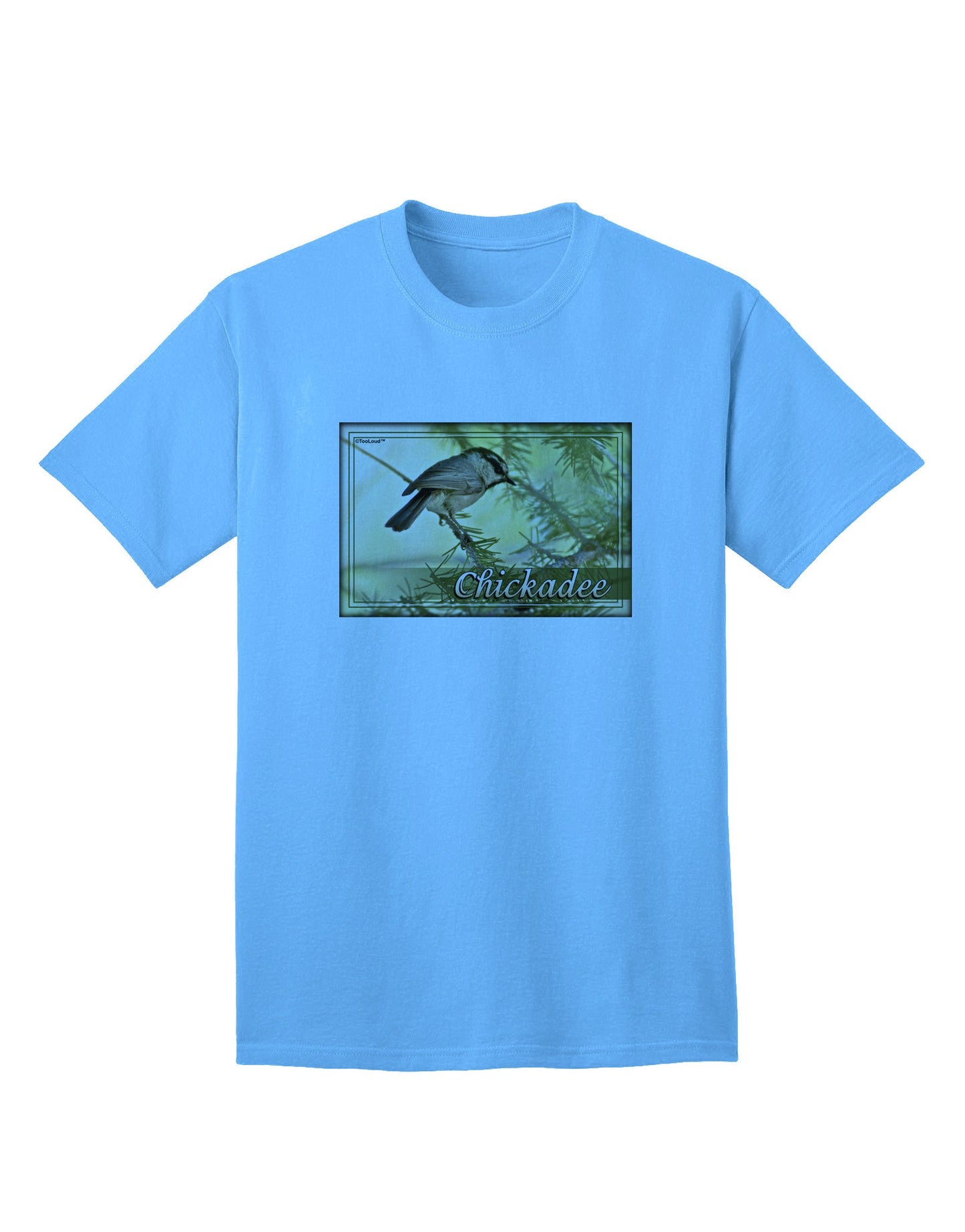 CO Chickadee with Text - Premium Adult T-Shirt Collection-Mens T-shirts-TooLoud-Aquatic-Blue-Small-Davson Sales
