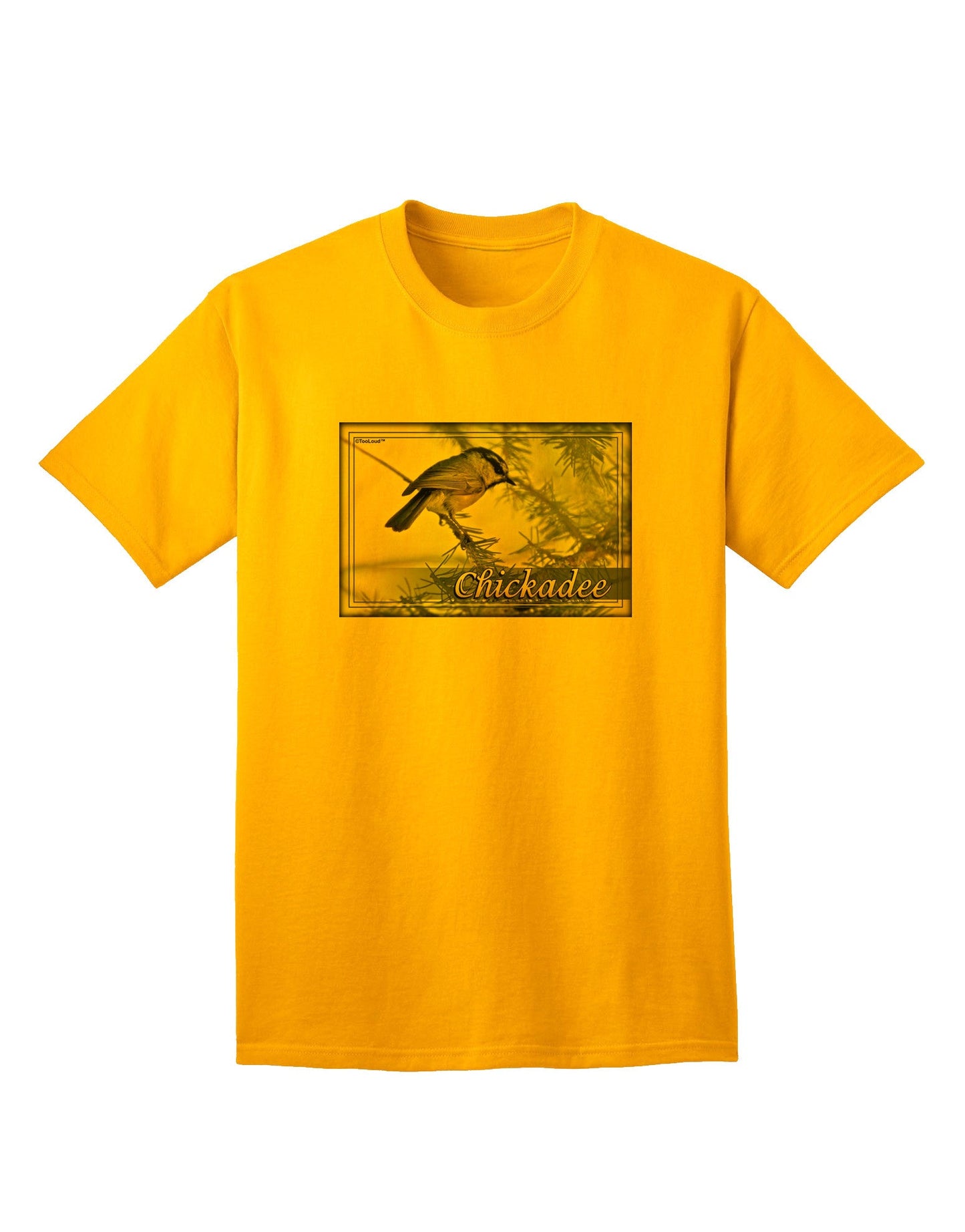 CO Chickadee with Text - Premium Adult T-Shirt Collection-Mens T-shirts-TooLoud-Gold-Small-Davson Sales