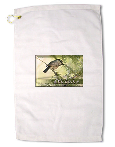 CO Chickadee with Text Premium Cotton Golf Towel - 16 x 25 inch-Golf Towel-TooLoud-16x25"-Davson Sales