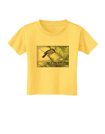 CO Chickadee with Text Toddler T-Shirt-Toddler T-Shirt-TooLoud-Yellow-2T-Davson Sales