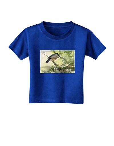 CO Chickadee with Text Toddler T-Shirt Dark-Toddler T-Shirt-TooLoud-Royal-Blue-2T-Davson Sales