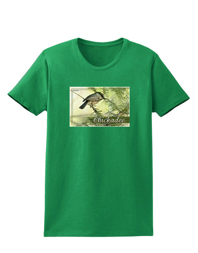 CO Chickadee with Text Womens Dark T-Shirt-TooLoud-Kelly-Green-X-Small-Davson Sales